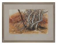 RAY PRICE, Outback Scrub (Untitled), ink and wash , signed lower right: Ray Price, 29 x 46cm