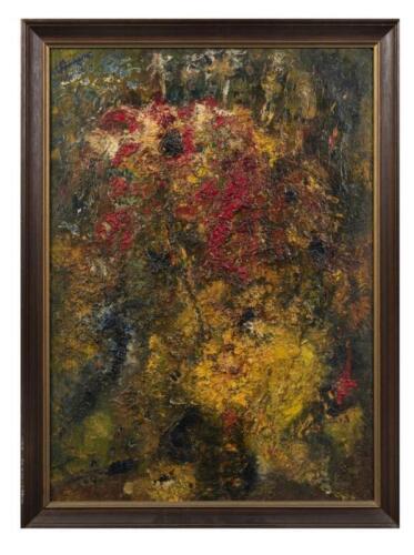 ARTIST UNKNOWN, Abstract, oil on masonite, 68 x 48cm