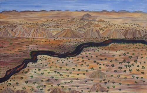 JUDITH THOMPSON NELSON, Untitled 2005, synthetic polymer paint on linen, 80 x 127cm