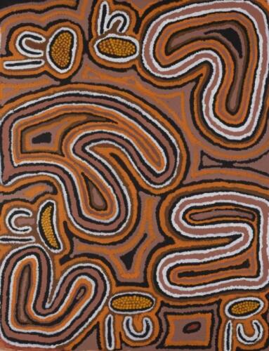 IWANA (ANTJAKITJA) KEN (BORN 1937), Untitled, synthetic polymer on canvas, 76 x 88.5cm , Kaltjiti Artists catalogue number: KAL IKE 6120P