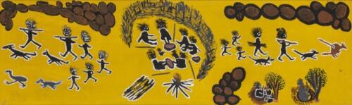TJUNKAYA JYUKURPA, Kutunga 2007, synthetic polymer on canvas, 30 x 105cm