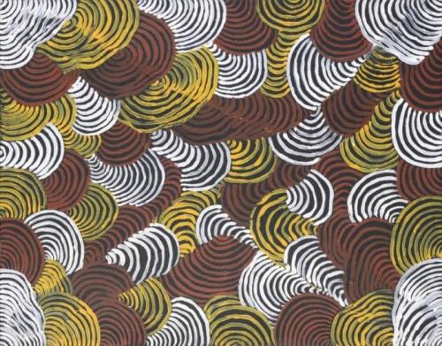 YURPIYA LIONEL (WORKING CIRCA 2011), Wiraaku Walka / Gathering Dish Design, synthetic polymer on canvas, 53 x 68.5cm