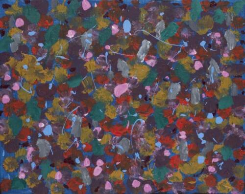 RHONDA PLUMMER, Barkly Landscape After Rainstorm 2006, synthetic polymer on canvas, 40 x 50cm