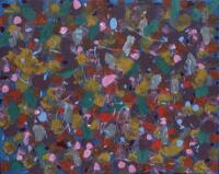 RHONDA PLUMMER, Barkly Landscape After Rainstorm 2006, synthetic polymer on canvas, 40 x 50cm