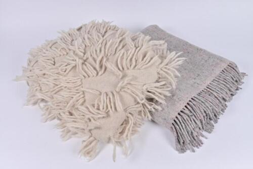 BLANKETS: Two contemporary throws including Country Road<br />some small holes to one