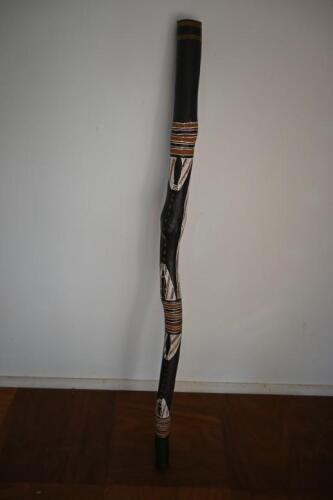 INDIGENOUS ARTIFACTS: A handpainted Didgeridoo, possibly Tiwi Islands, 124cm long