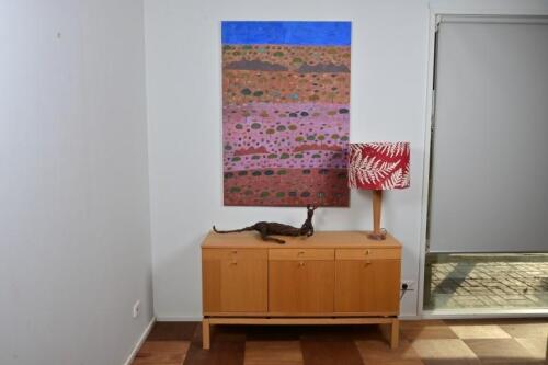A blackwood sideboard, circa 1980, 75cm high x 135cm wide&nbsp;x 42cm deep.*(see note)