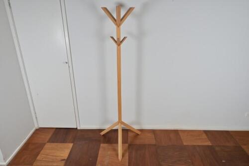 COAT RACK: A Gabra Timber Creations stylised coat rack, 177cm