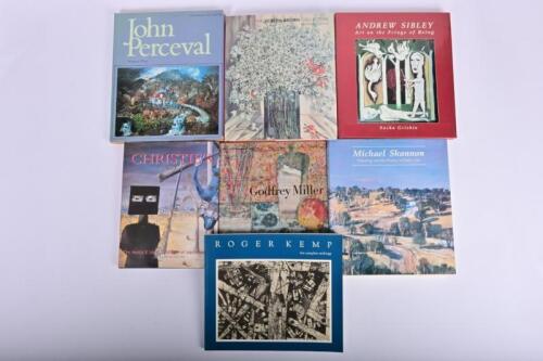 AUSTRALIAN ART: A collection of art books featuring Andrew Sibley, John Perceval, Michael Shannon, Godfrey Miller, Harold Mertz, Roger Kemp and Joseph Brown