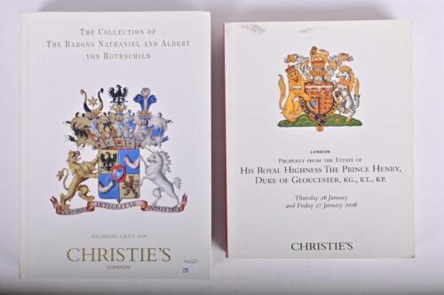 ROTHSCHILD/DUKE OF GLOUCESTER: Two high quality auction catalogues for exceptional collections from the Rothschild & Duke of Gloucester auctions offered by Christie's, one hardcover
