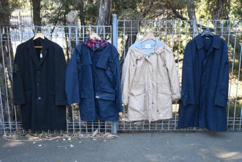 MENS JACKETS: A collection of men&rsquo;s jackets comprising a waterproof Rainbird (medium), Henry Buck (105 chest), wool and cashmere black jacket and a Trenery (large)