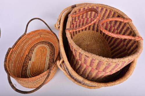 BASKETS: Three of handmade baskets