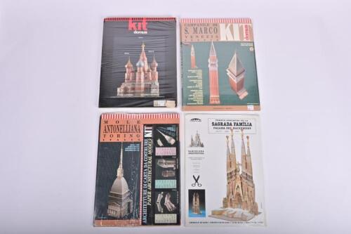 ARCHITECTURAL: A collection of four architectural paper model kits