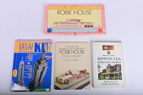ARCHITECTURAL: A collection of four architectural paper model kits