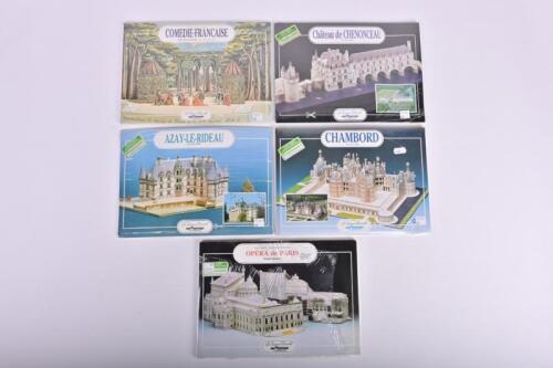 ARCHITECTURAL: A collection of five architectural paper model kits