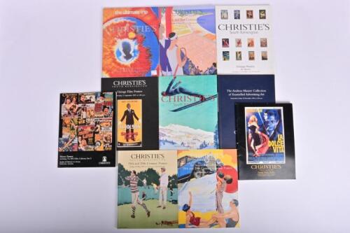 POSTERS: A collection of Christie's auction catalogues featuring vintage firm posters and advertising
