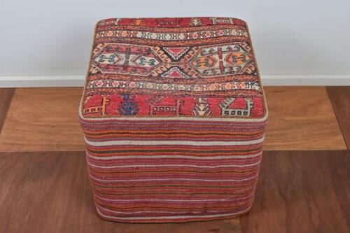 OTTOMAN: A Persian rug upholstered ottomanwith solid closed-cell extruded polystyrene foam interior40cm high, 45cm wide, 45cm deep *(see note)