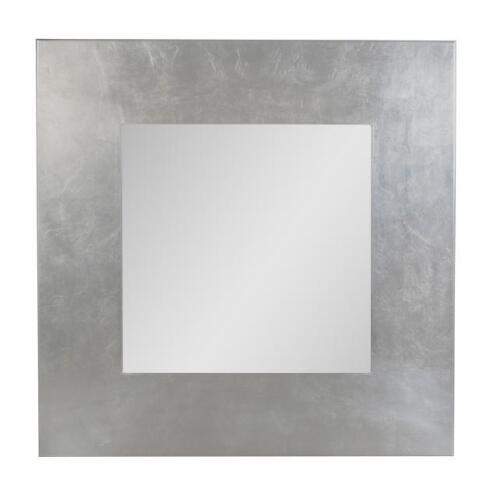 A contemporary square silver framed mirror, 89 x 89cm