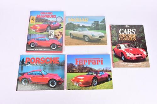 SPORTS CARS: Six hardcover books detailing various marques