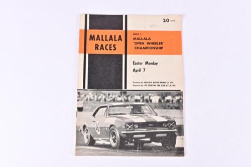 MALLALA: A Mallala Races Easter Monday April 7, 1969 Official Programme