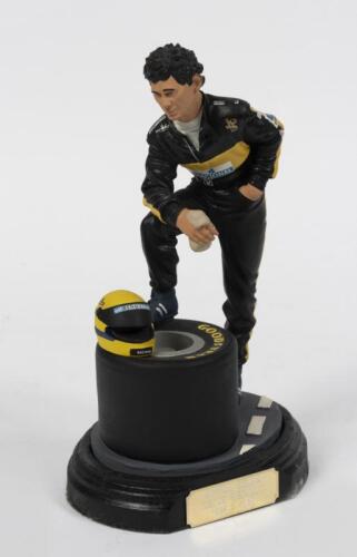 AYRTON SENNA: A 1:9 scale cold cast limited edition porcelain figure scale of Ayrton Senna, with COA, 21.5cm high