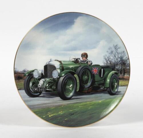 BENTLEY: A Coalport china imited edition plate depicting a 4 1/2-Litre Blower Bentley