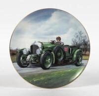 BENTLEY: A Coalport china imited edition plate depicting a 4 1/2-Litre Blower Bentley
