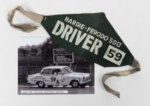 HARDIE-FERODO: Bryan Thomson&rsquo;s Bathurst 1968 &lsquo;Hardie-Ferodo 500 Driver 59&rsquo; arm band