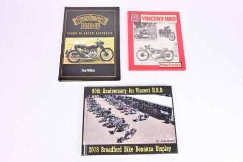 VINCENT-HRD: Three books relating to Vincent-HRD motorcycles