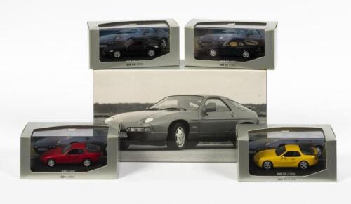 PORSCHE: FOUR 1:43 Minichamps ' Paul Model Art' Porsches 924 - 1985/ 928 S4 - 1990 / 944 S2 - 1991 / 968 CS - 1994