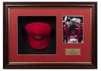 FERRARI: A signed Michael Schumacher cap with photograph