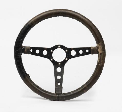 JAGUAR STEERING WHEEL: The 14&rdquo; steering wheel from Bryan Thomson&rsquo;s &lsquo;Primo&rsquo; sponsored red Jaguar XJS Sports Sedan