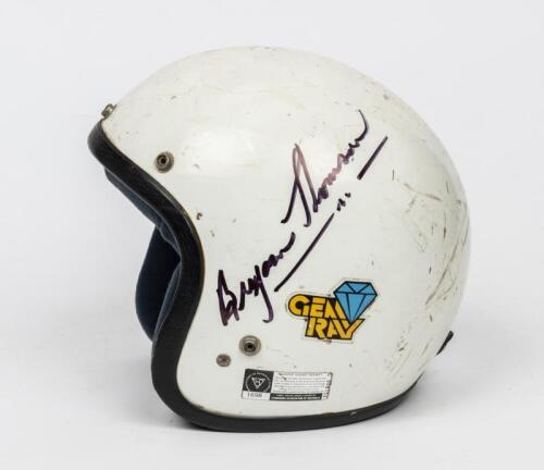 HELMET: Bryan Thomson's early to mid 1980s open face helmet