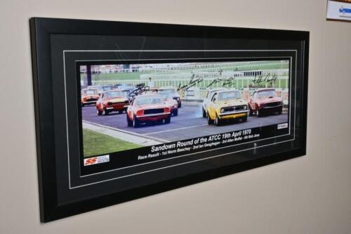 SANDOWN: Bryan's Thomson's copy of the photograph reproduction of the start of the 1970 Sandown ATCC (signed Beechey, Jane, Moffat, Ritter and Thomson)