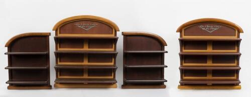 FRANKLIN MINT DISPLAYS: Two timber model display units by Franklin Mint for 1:43 scale models
