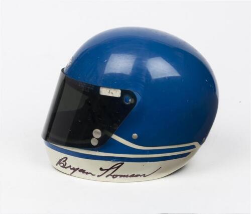 HELMET: Bryan Thomson's Shoei race helmet, signed in ink