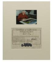 NICHOLAS WATTS: high quality limited edition print by Nicholas Watts titled 'BIRTH OF THE SILVER ARROWS' Signed limited edition with CoA, signed by signature of Manfred von Bauchtrisch - 2