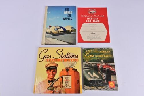 CAR/RACING HISTORY: Three hardcover books detailing car and racing car history. 'The World On Wheels' hardcover book with Nestle Certificate of Membership
