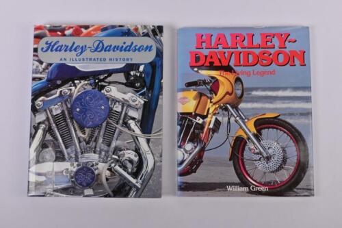 HARLEY-DAVIDSON: Two hardcover books detailing Harley-Davidson. 'Harley-Davidson - The Living Legend' by William Green