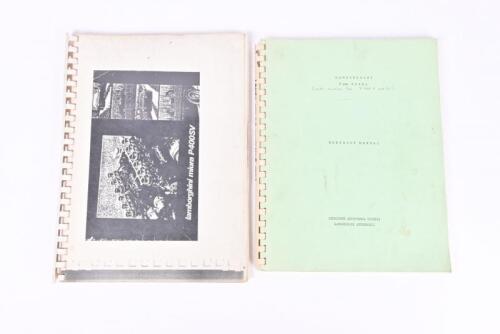 LAMBORGHINI: Two photocopied Lamborghini Miura items. 1971 'lamborghini miura P400SV' Owner's handbook & 'LAMBORGHINI P 400 MIURA WORKSHOP MANUAL'