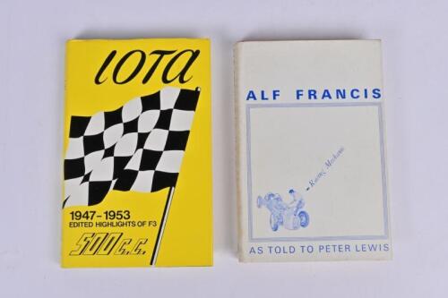 ENGLISH RACING: Two hardcover books detailing English racing. 1966 Motoraces Book Club Edition - 'ALF FRANCIS' -by Peter Lewis