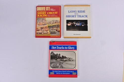 STOCK CARS: Three hardcover books detailing Stock Cars and other forms of car racing. 'Dirt Tracks to Glory' by Sylvia Wilkinson