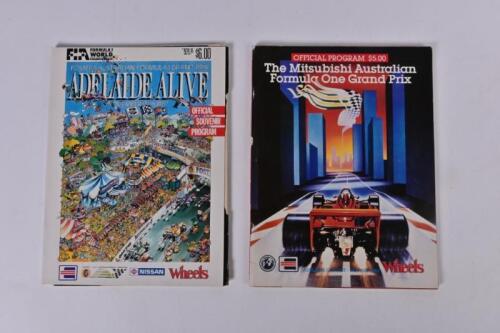 AUSTRALIAN GRAND PRIX: Two Official Programmes from the Australian Grand Prix, Adelaide. 1985 & 1987 Official Programmes