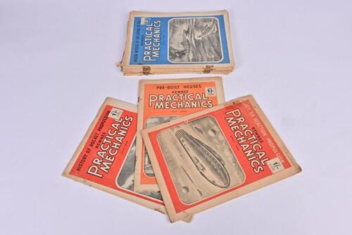 NEWNES PRACTICAL MECHANICS: An interesting collection of fourteen issues of 'NEWNES PRACTICAL MECHANICS' magazine. Issues 1944 - 1946