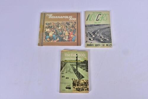 INDY: A small group of books detailing the Indy 500. 'THE INDIANAPOLIS 500' hardcover book by Robert K.Krishef