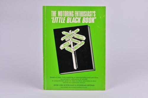 CAR SUPPLIERS/PART MANUFATURERS: 'The Motoring Enthusiast's 'Little Black Book'' softcover book