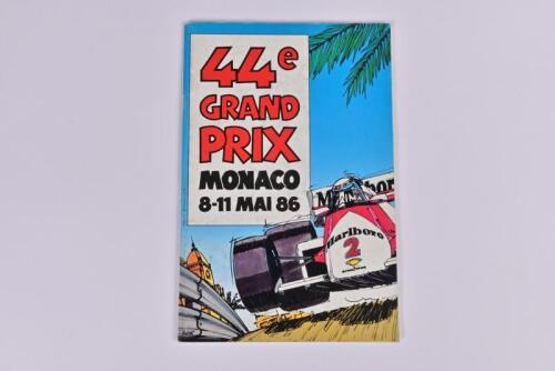 MONACO GRAND PRIX: A '44th GRAND PRIX MONACO, 8-11 MAI 86' Official Programme