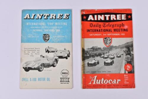 AINTREE: Two Aintree 'International Meeting' Official Programmes. 1955 & 1959 Official Programmes
