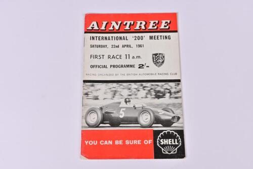 AINTREE: A 'AINTREE INTERNATIONAL '200' MEETING - Saturday, 22nd April, 1961' Official Programme