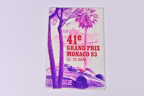 MONACO: A 15/18 May 1983 '41st GRAND PRIX MONACO 83' Official Programme